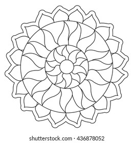 Coloring Simple Sun Mandala