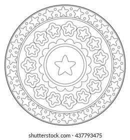 Ornamento redondo de estrella de color