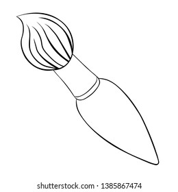 coloring is stationery paint brush vector illustration