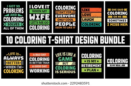 Colorante Vector de conjunto de diseño de camiseta