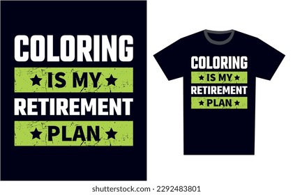 Coloring T Shirt Design Template Vector