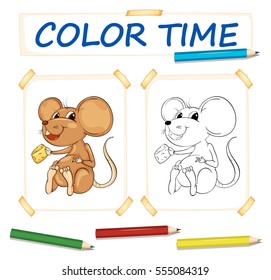 Farbvorlage mit kleiner Mausgrafik