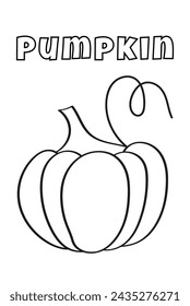 Coloring With Thick Lines For The Little Ones, Pumpkin Coloring Page