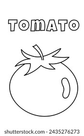Coloring With Thick Lines Is Perfect For The Little Ones, Like This Tomato Coloring Page