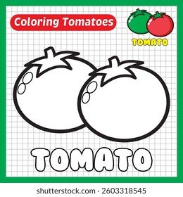 Coloring Tomatoes, Green and Red Tomatoes