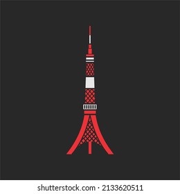 coloring tower icon symbol vector draw, suitable for element design 