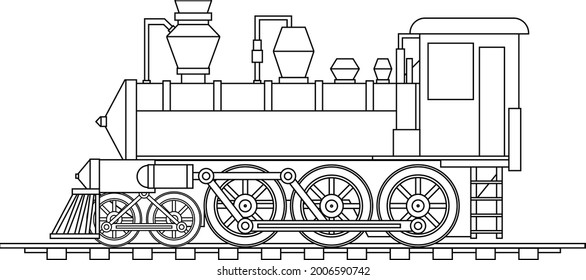 coloring train. stock for coloring book