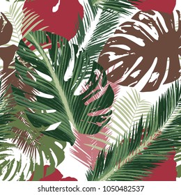 Coloring tropical leaves in pattern texture.