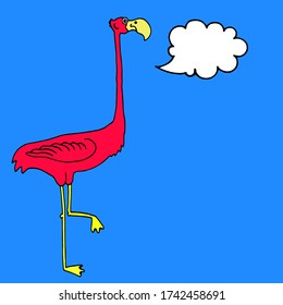 Farbvektorbild mit Text bitte und Vogel