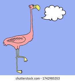 colorear la imagen vectorial impresa con texto por favor y pájaro divertido