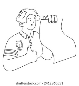 coloring vector set of people working vector
