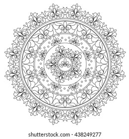 Coloring Vintage Abstraction Mandala 