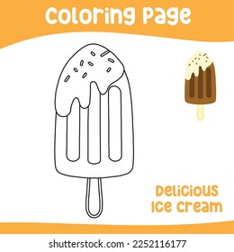 Coloring worksheet. Educational activity for children. Kids educational game. Vector file.