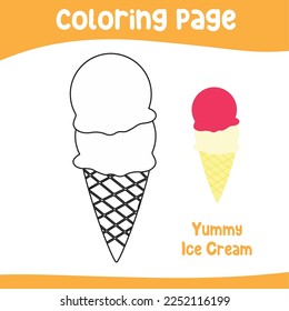 Coloring worksheet. Educational activity for children. Kids educational game. Vector file.