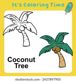 Coloring worksheet page. Coloring activity for children. Fun activity for kids. Educational printable coloring worksheet. Vector illustration.