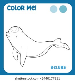 Coloring worksheet page. Educational printable coloring worksheet. Vector illustration.