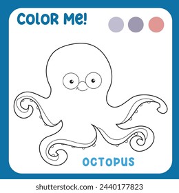 Colorear página de hoja de cálculo. Hoja de trabajo para colorear imprimible educativo. Ilustración vectorial.
