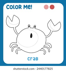 Colorear página de hoja de cálculo. Hoja de trabajo para colorear imprimible educativo. Ilustración vectorial.