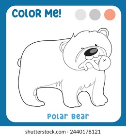 Coloring worksheet page. Educational printable coloring worksheet. Vector illustration.