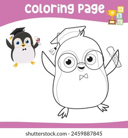 Coloring worksheet page. Educational printable coloring worksheet. Printable activity page for kids. Learning Game. Vector file.