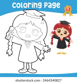 Colorear página de hoja de cálculo. Hoja de trabajo para colorear imprimible educativo. Página de actividad imprimible para niños. Juego de aprendizaje. archivo de Vector.