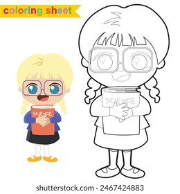 Coloring worksheet page. Educational printable coloring worksheet. Printable activity page for kids. Learning Game. Vector file.