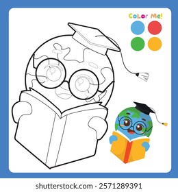 Coloring worksheet page. Educational printable coloring worksheet. Printable activity page for kids. Learning Game. 