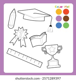 Coloring worksheet page. Educational printable coloring worksheet. Printable activity page for kids. Learning Game. 