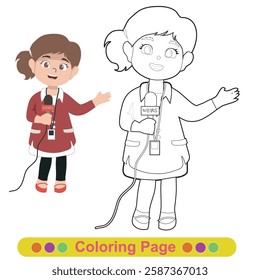Coloring worksheet page. Educational printable coloring worksheet. Printable activity page for children 
