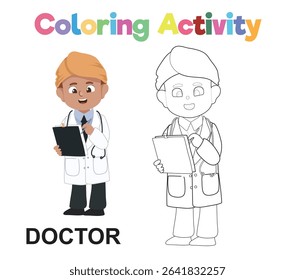 Coloring worksheet page. Educational printable coloring worksheet. Printable activity page for children 