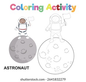 Coloring worksheet page. Educational printable coloring worksheet. Printable activity page for children 