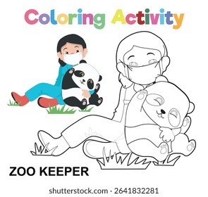 Coloring worksheet page. Educational printable coloring worksheet. Printable activity page for children 