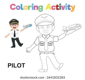 Coloring worksheet page. Educational printable coloring worksheet. Printable activity page for children 