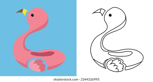 Coloring worksheet page. Fun activity for kids. Educational printable coloring worksheet. Coloring activity for children. Vector illustration.