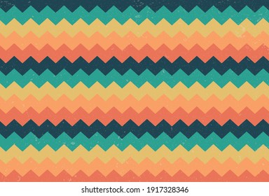 coloring zigzag Vintage background with grunge texture