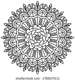Coloring-#12
Mandala graphic with black line pattern on white background. Perfect for coloring book, game, kid, school, wall art, therapy, background, etc..