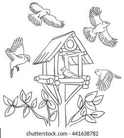 Download Birds Feeder Stock Illustrations, Images & Vectors ...