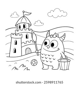 coloring-book-page, this is a editable file.