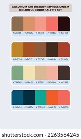 Colorium colorful color palette set, beings in nature reference journeys. It is a broad general purpose and can be used for interior design, digital publishing, digital design etc. you can use fields.