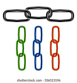 Colorized chain links set