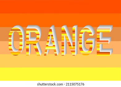 Colorizing 3D illustration  of color's name covered in color wheel colors 