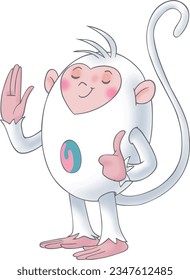 Colorkey Monkey Future,Enthusiastic and lively, happy, lost, angry and never concealed, no one can restrain his mood.