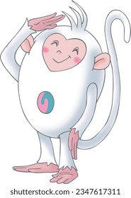Colorkey Monkey Future,Enthusiastic and lively, happy, lost, angry and never concealed, no one can restrain his mood.