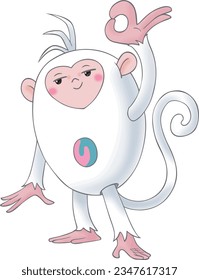 Colorkey Monkey Future,Enthusiastic and lively, happy, lost, angry and never concealed, no one can restrain his mood.