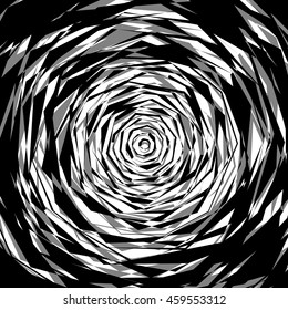 Colorless abstract edgy illustration, rough monochrome texture