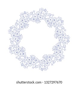 the colorless background of floral outline pattern, vector