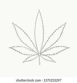 Colorless hemp. Vector illustration
