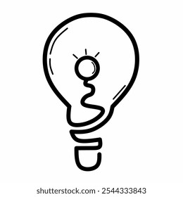 Colorless lamp image in vector format, can be used as an icon