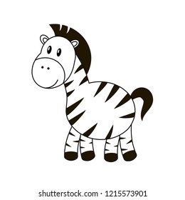 Colorless Zebra Vector Illustration Isolated On Stock Vector (Royalty ...