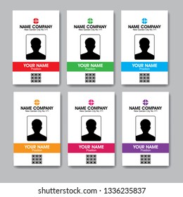 Colorpul Employee ID Card Design Template modern simple